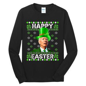 Joe Biden Easter Confused St Patricks Day Tall Long Sleeve T-Shirt