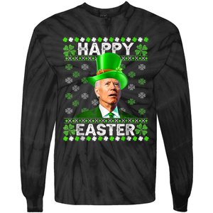 Joe Biden Easter Confused St Patricks Day Tie-Dye Long Sleeve Shirt