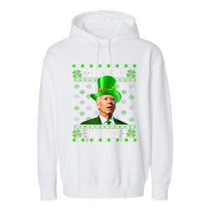 Joe Biden Easter Confused St Patricks Day Garment-Dyed Fleece Hoodie