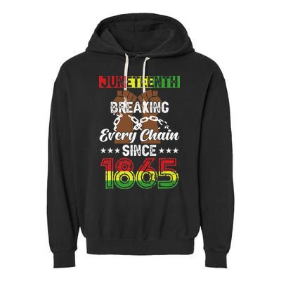 Juneteenth Breaking Every Chain Since 1865 African Garment-Dyed Fleece Hoodie