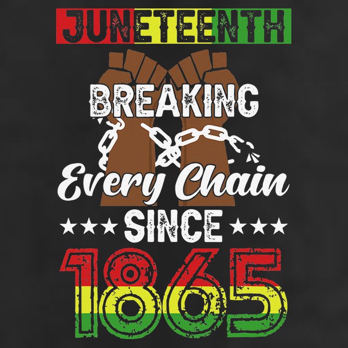 Juneteenth Breaking Every Chain Since 1865 African 7 Panel Mesh Trucker Snapback Hat