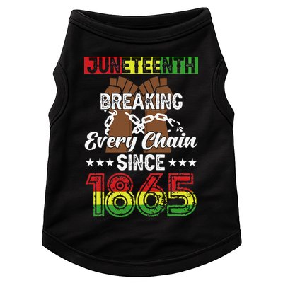 Juneteenth Breaking Every Chain Since 1865 African Doggie Tank