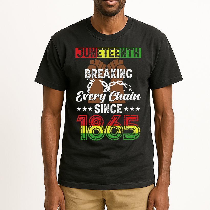 Juneteenth Breaking Every Chain Since 1865 African Tall T-Shirt