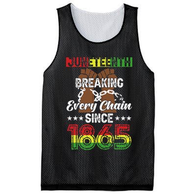 Juneteenth Breaking Every Chain Since 1865 African Mesh Reversible Basketball Jersey Tank