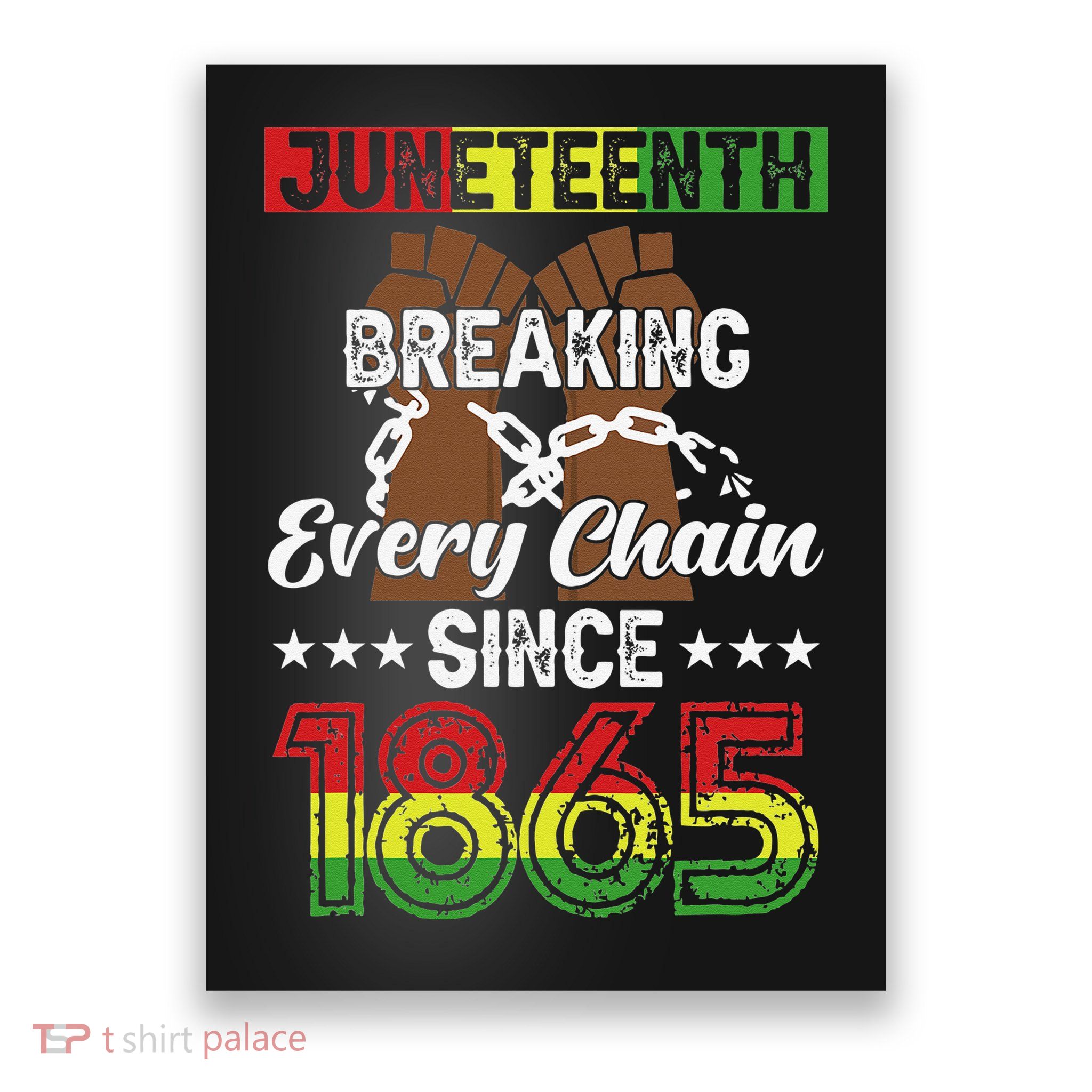 Juneteenth Breaking Every Chain Since 1865 African Poster