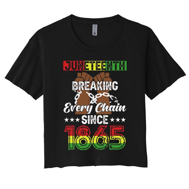 Juneteenth Breaking Every Chain Since 1865 African Crop Top