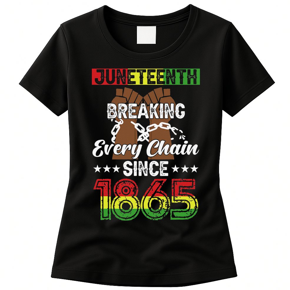 Juneteenth Breaking Every Chain Since 1865 African Womens T-Shirt