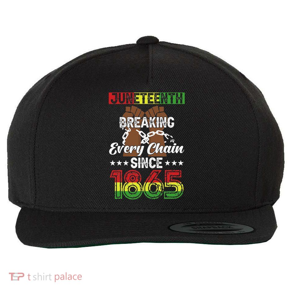 Juneteenth Breaking Every Chain Since 1865 African Wool Snapback Cap