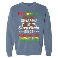Juneteenth Breaking Every Chain Since 1865 African Garment-Dyed Sweatshirt