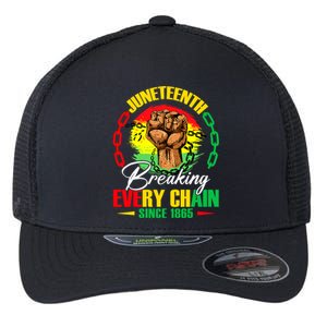 Juneteenth Breaking Every Chain Since 1865 Flexfit Unipanel Trucker Cap