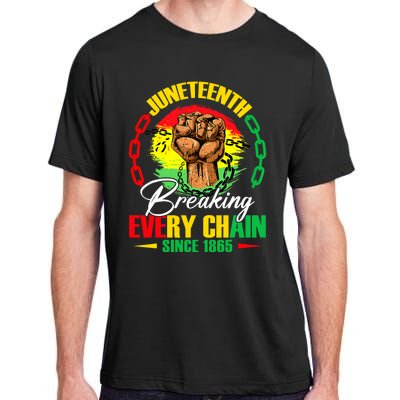 Juneteenth Breaking Every Chain Since 1865 Adult ChromaSoft Performance T-Shirt