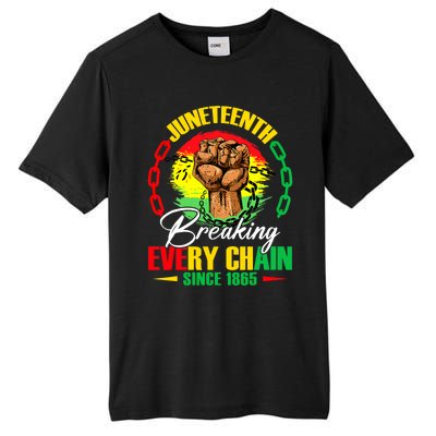 Juneteenth Breaking Every Chain Since 1865 Tall Fusion ChromaSoft Performance T-Shirt