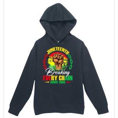 Juneteenth Breaking Every Chain Since 1865 Urban Pullover Hoodie