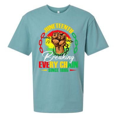 Juneteenth Breaking Every Chain Since 1865 Sueded Cloud Jersey T-Shirt