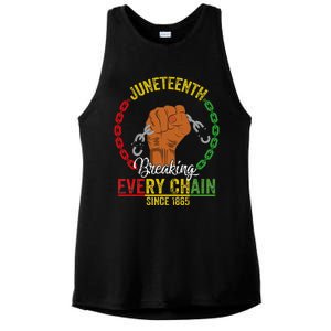 Juneteenth Breaking Every Chain Since 1865 Ladies PosiCharge Tri-Blend Wicking Tank