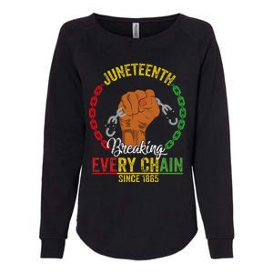 Juneteenth Breaking Every Chain Since 1865 Womens California Wash Sweatshirt