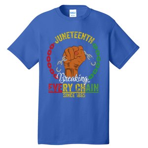 Juneteenth Breaking Every Chain Since 1865 Tall T-Shirt