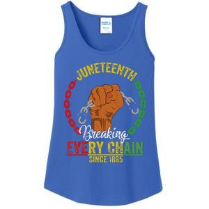 Juneteenth Breaking Every Chain Since 1865 Ladies Essential Tank