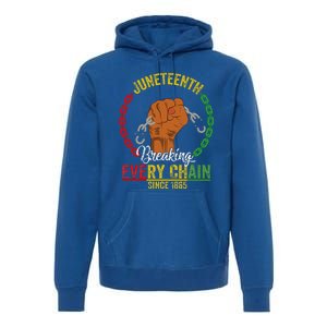 Juneteenth Breaking Every Chain Since 1865 Premium Hoodie