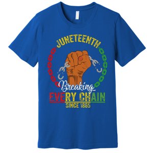 Juneteenth Breaking Every Chain Since 1865 Premium T-Shirt