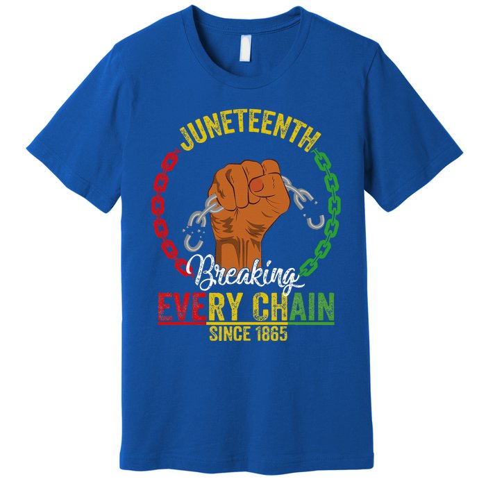 Juneteenth Breaking Every Chain Since 1865 Premium T-Shirt