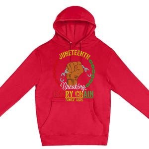 Juneteenth Breaking Every Chain Since 1865 Premium Pullover Hoodie