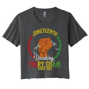 Juneteenth Breaking Every Chain Since 1865 Women's Crop Top Tee