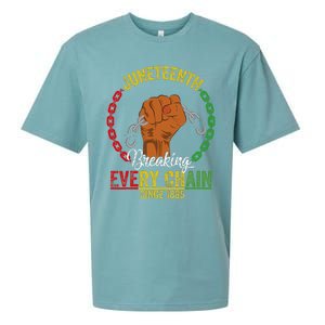 Juneteenth Breaking Every Chain Since 1865 Sueded Cloud Jersey T-Shirt