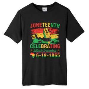 Juneteenth Breaking Every Chain Black Tall Fusion ChromaSoft Performance T-Shirt