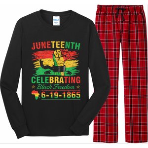 Juneteenth Breaking Every Chain Black Long Sleeve Pajama Set