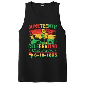 Juneteenth Breaking Every Chain Black PosiCharge Competitor Tank