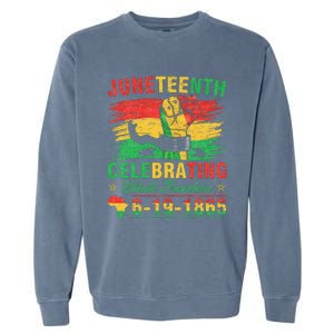 Juneteenth Breaking Every Chain Black Garment-Dyed Sweatshirt