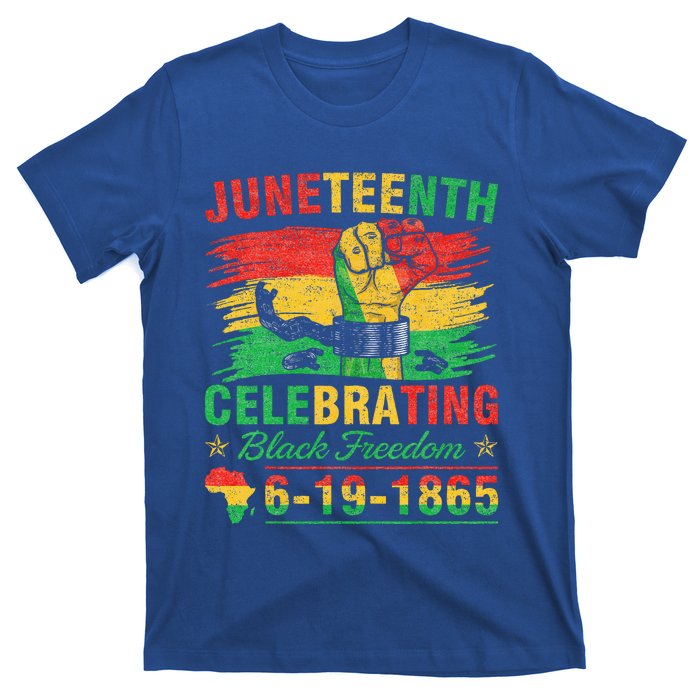 Juneteenth Breaking Every Chain Black T-Shirt