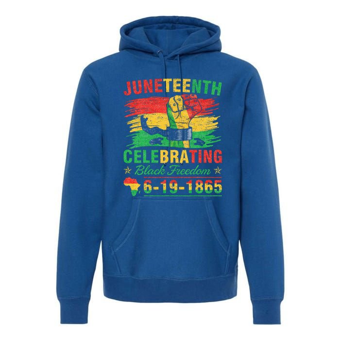 Juneteenth Breaking Every Chain Black Premium Hoodie