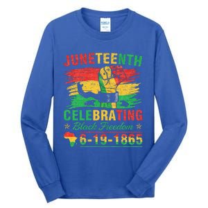 Juneteenth Breaking Every Chain Black Tall Long Sleeve T-Shirt