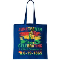 Juneteenth Breaking Every Chain Black Tote Bag