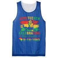 Juneteenth Breaking Every Chain Black Mesh Reversible Basketball Jersey Tank