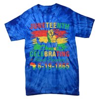 Juneteenth Breaking Every Chain Black Tie-Dye T-Shirt