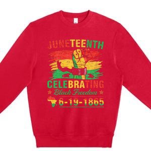 Juneteenth Breaking Every Chain Black Premium Crewneck Sweatshirt