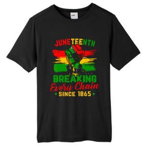 Juneteenth Breaking Every Chain Since 1865 Tall Fusion ChromaSoft Performance T-Shirt