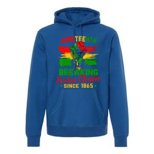 Juneteenth Breaking Every Chain Since 1865 Premium Hoodie