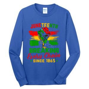 Juneteenth Breaking Every Chain Since 1865 Tall Long Sleeve T-Shirt