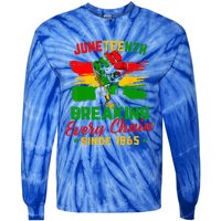 Juneteenth Breaking Every Chain Since 1865 Tie-Dye Long Sleeve Shirt