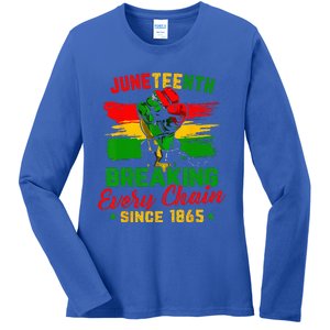 Juneteenth Breaking Every Chain Since 1865 Ladies Long Sleeve Shirt