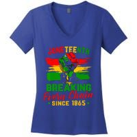 Juneteenth Breaking Every Chain Since 1865 Women's V-Neck T-Shirt