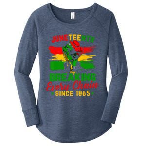 Juneteenth Breaking Every Chain Since 1865 Women's Perfect Tri Tunic Long Sleeve Shirt