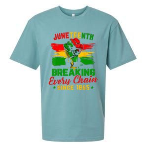 Juneteenth Breaking Every Chain Since 1865 Sueded Cloud Jersey T-Shirt