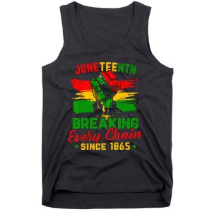 Juneteenth Breaking Every Chain Since 1865 Tank Top