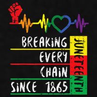 Juneteenth Breaking Every Chain Since 1865 Ladies PosiCharge Tri-Blend Wicking Tank