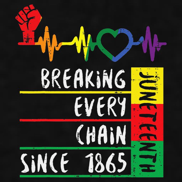 Juneteenth Breaking Every Chain Since 1865 Ladies PosiCharge Tri-Blend Wicking Tank